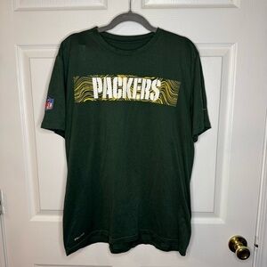 Nike Green Bay Packers NFL Dri-FIT Short Sleeved T Shirt Size XL GUC